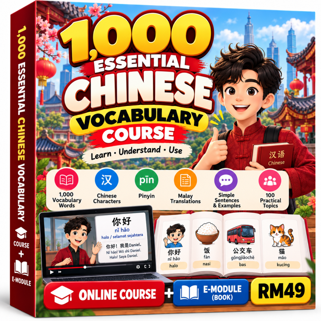 Kursus 1,000 Perkataan Bahasa Cina Asas